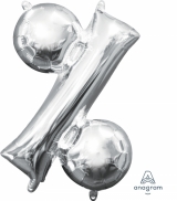 34inch Silver Percentage Percent Balloon