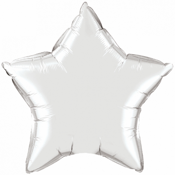 Silver Mylar Star Ballooon