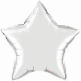 Silver Mylar Star Ballooon