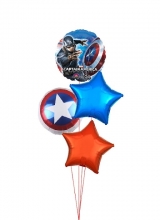 Simple Captain America Shield Balloon Bouquet