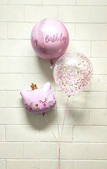 Simple Kitty Confetti Birthday Bouquet