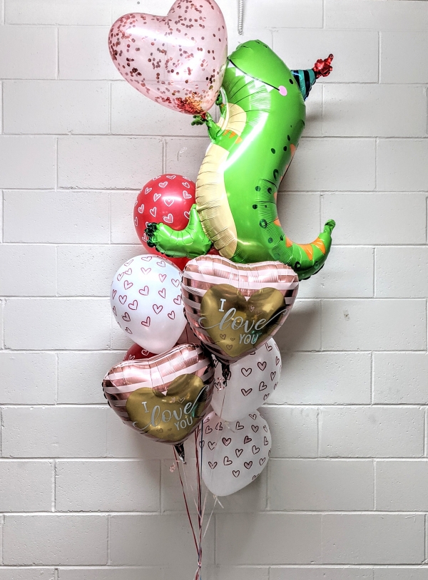So Cute Dinosaur Of Love Balloon Bouquet