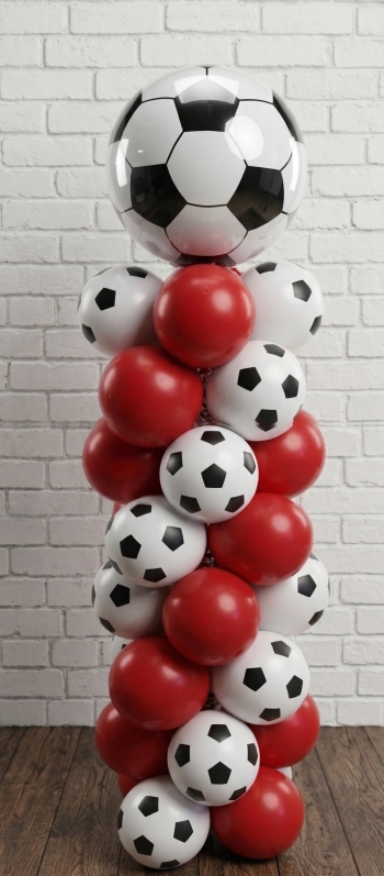 Soccer Balloons Column - 1 color - Indoor