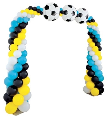 [10x10] Soccer Spiral Arch - Up to 4 colors - INDOOR