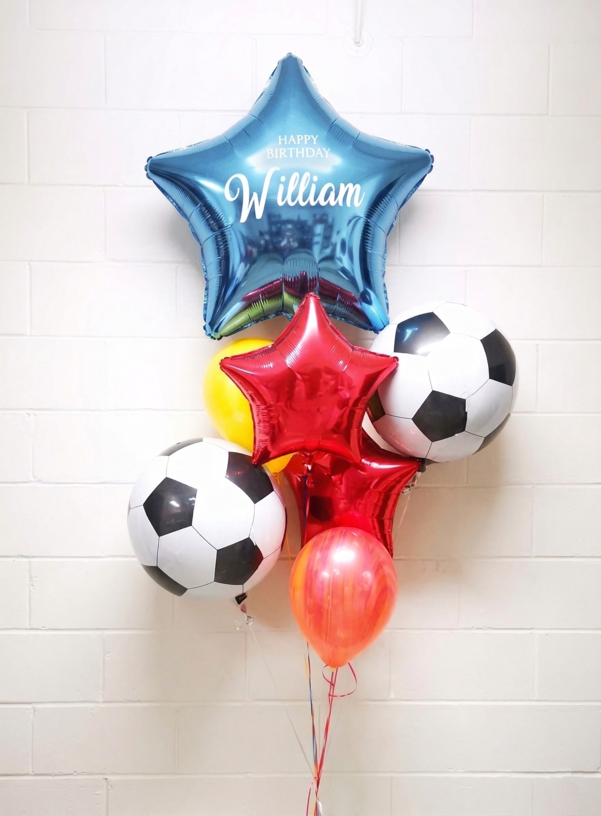 Soccer Custom Name Birthday Balloon Bouquet