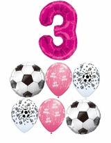 Soccer Pick An Age Pink Birthday Bouquet 