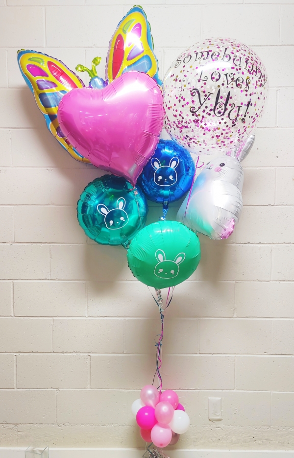 Somebunny Loves You All Foils Custom Print Balloon Bouquet