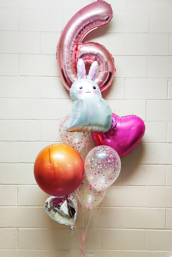 Somebunny Loves You Pick An Age One Number Balloon Bouquet