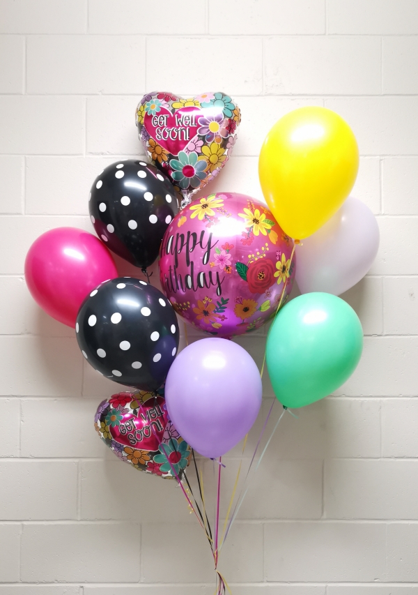 Sorry You're Sick Get Well Soon On Your Birthday Balloon Bouquet