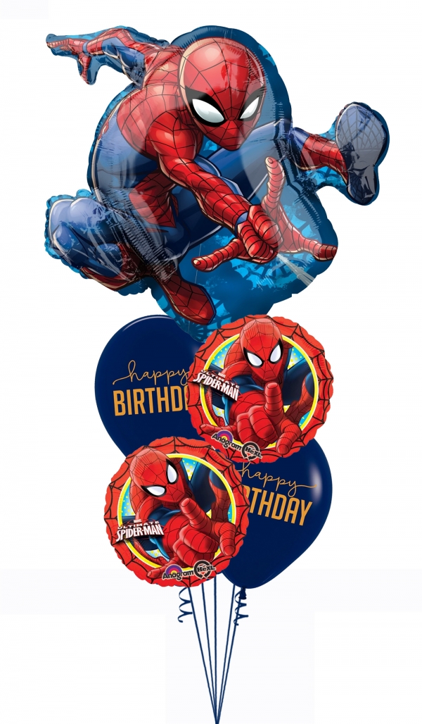 Spiderman Happy Birtday Navy bouquet