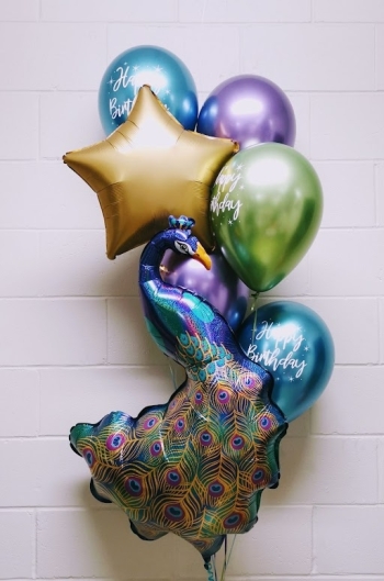 Star Peacock Bouquet & Butterfly Forest Stand Up