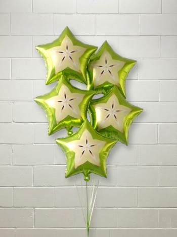 Starfruit Balloon Bouquet of 5 Latex-Free