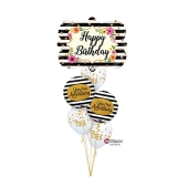 Striped Birthday Balloon Boquet