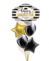 Stripes Grad and Marble Balloon Bouquet