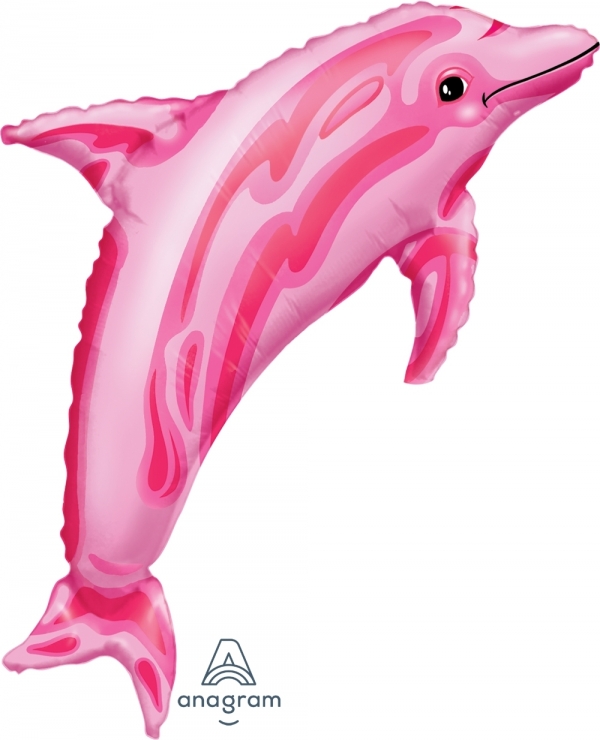 Super Shape B - Dolphin - Pink Balloon