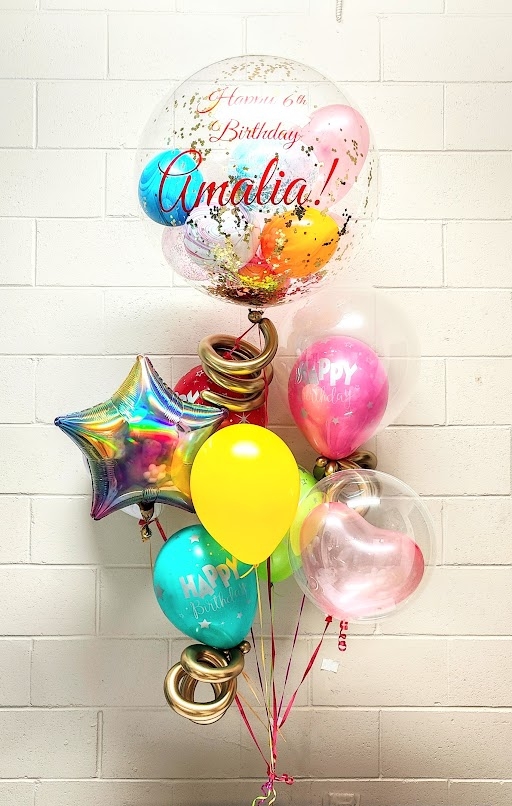 Supreme Rainbow Birthday Bubble Bouquet