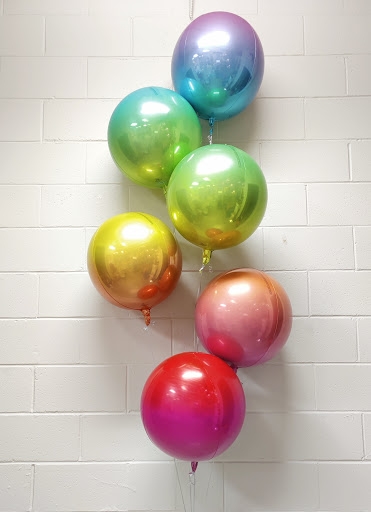 Supreme Rainbow Ombre Orb Balloon Bouquet