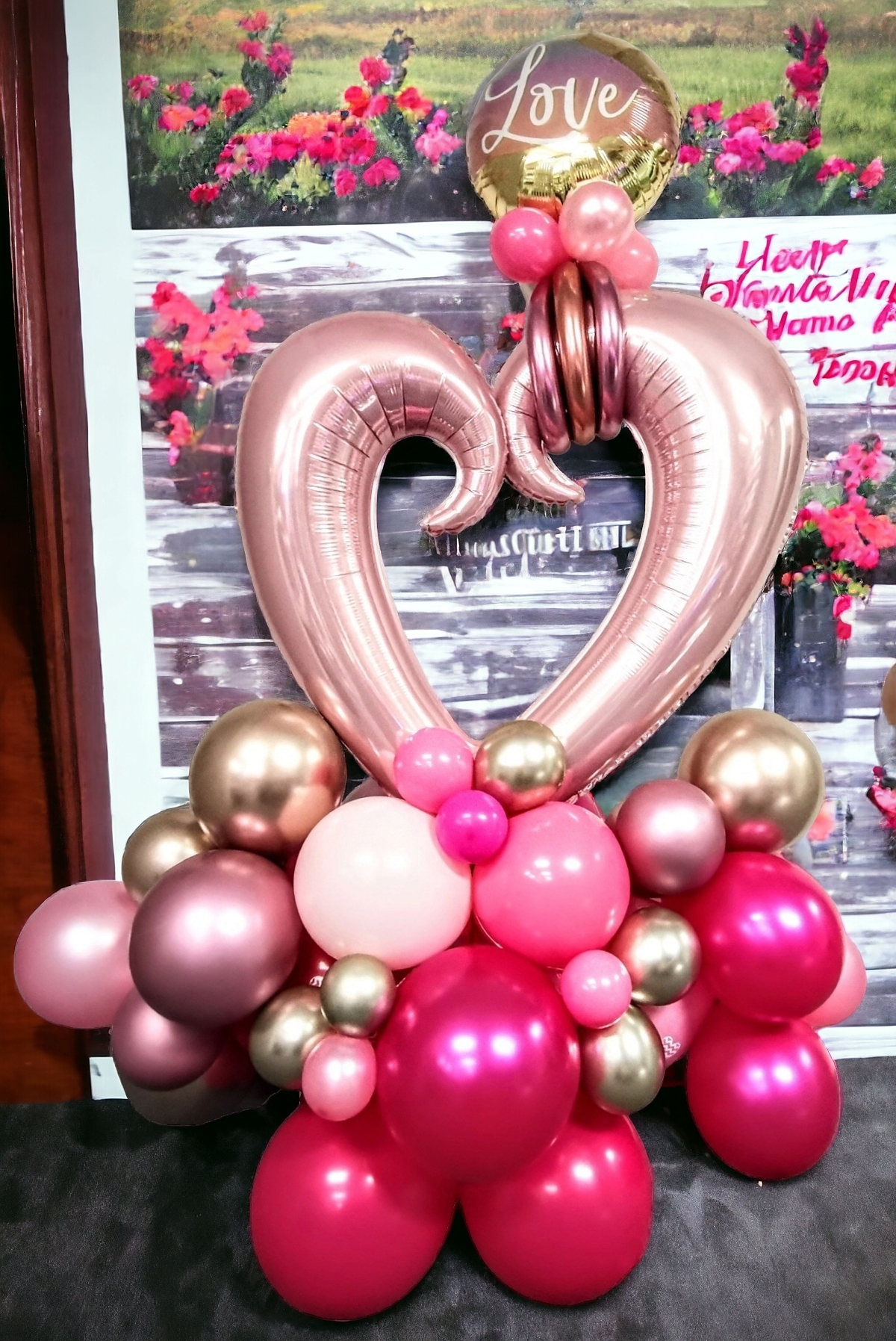 Sweet rose love heart stand up  