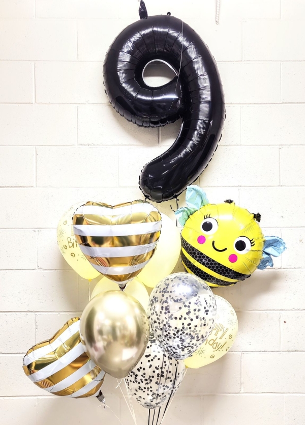 Sweet Striped Bee Pick An Age Balloon Bouquet
