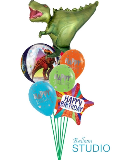 T-rex Birthday Balloon Bouquet