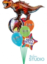 T-rex Jurassic World Birthday Balloon Bouquet