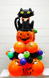 The Cat is Watching You Halloween Balloon Stand Up
