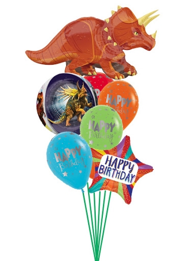 Triceratops Birthday Balloon Bouquet