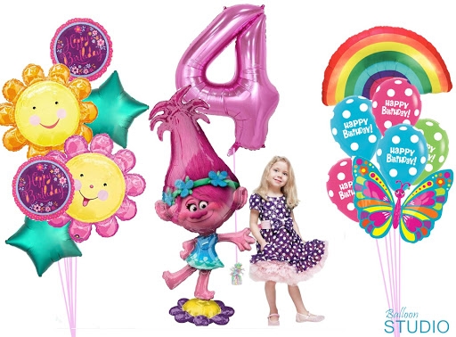 Trolls Poppy Birthday Balloon Pick an Age Set 