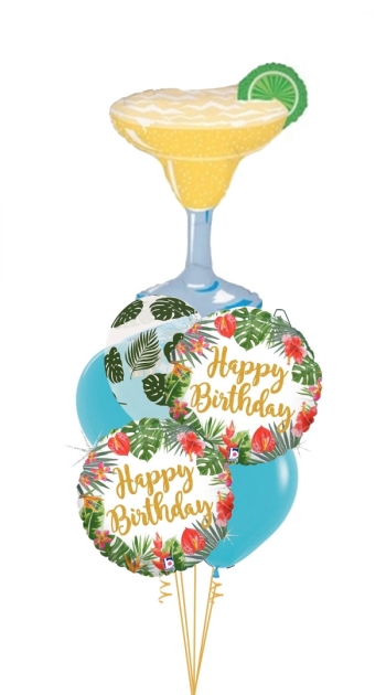 Tropical Drink Happy Birthday Bouquet 