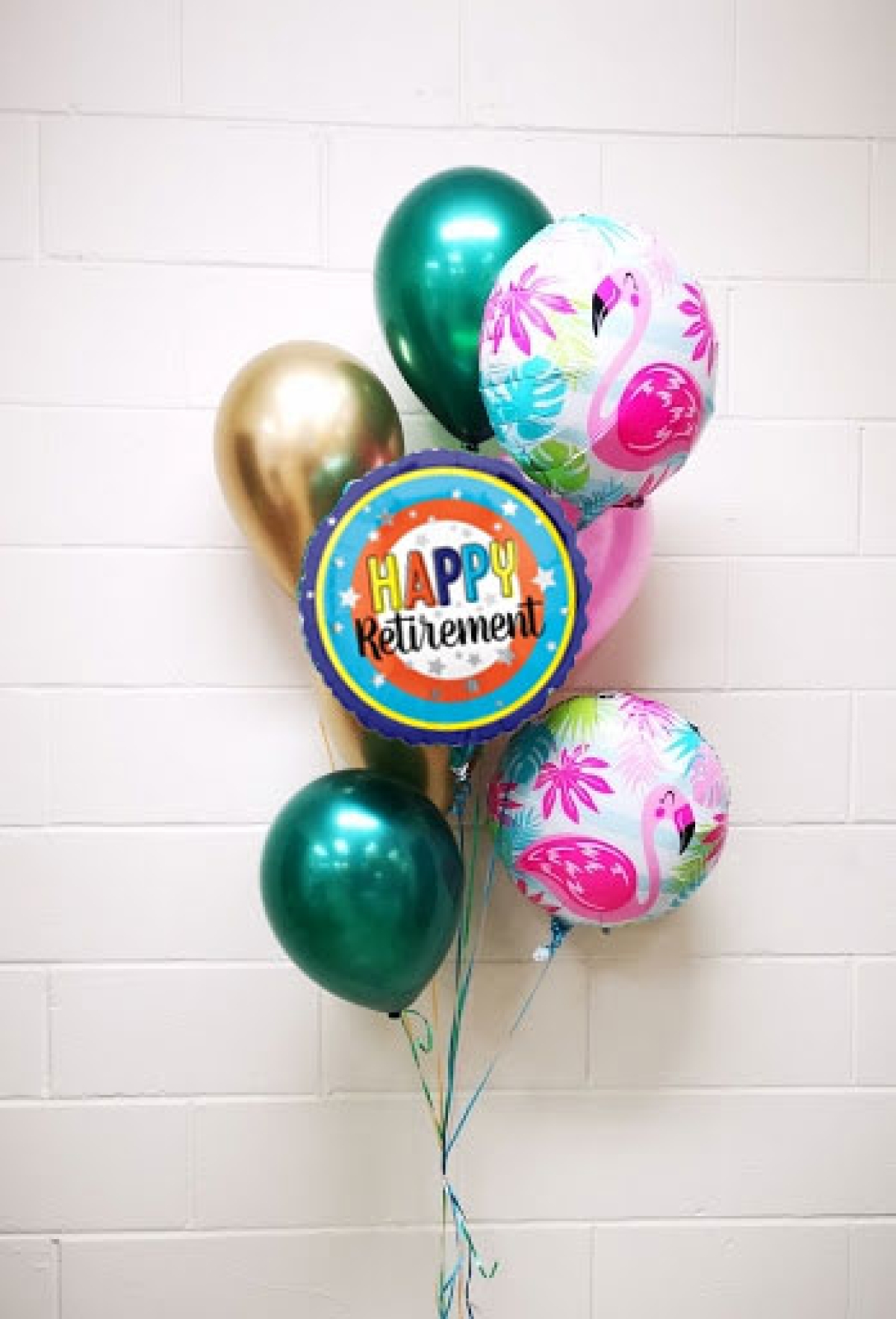 Tropical Retirement Flamingo Balloon Bouquet 