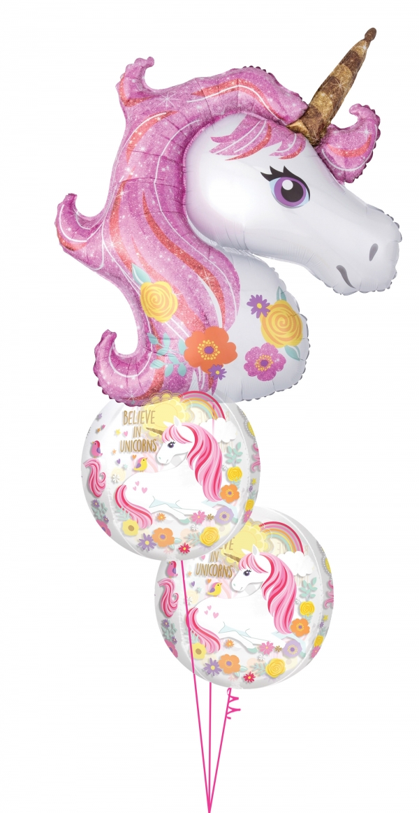 Unicorn and 2 orbzs bouquet