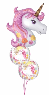 Unicorn and 2 orbzs bouquet