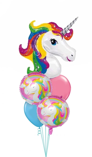 Rainbow Sparkles Unicorn Balloon Bouquet
