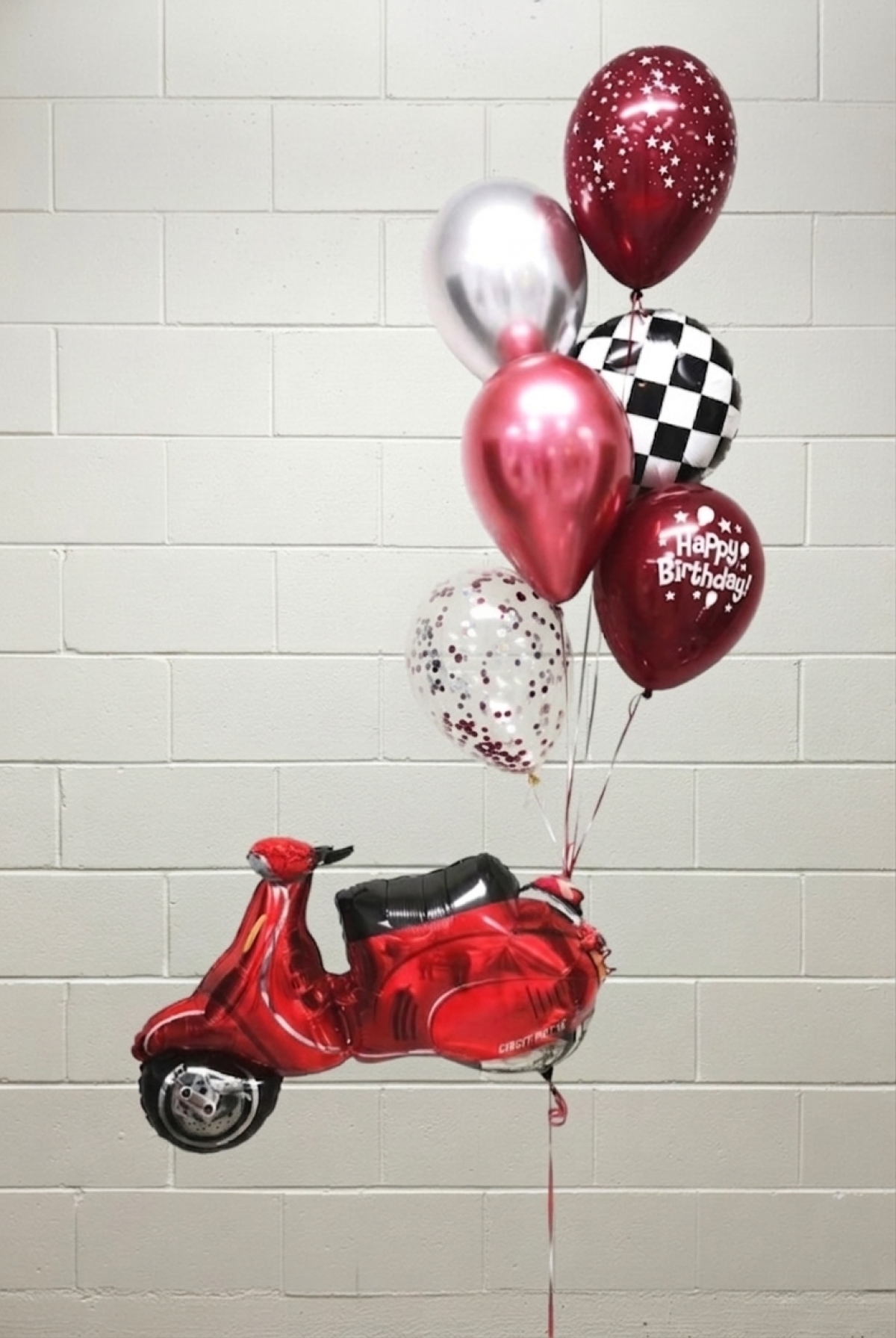 Red Vespa Birthday Bouquet