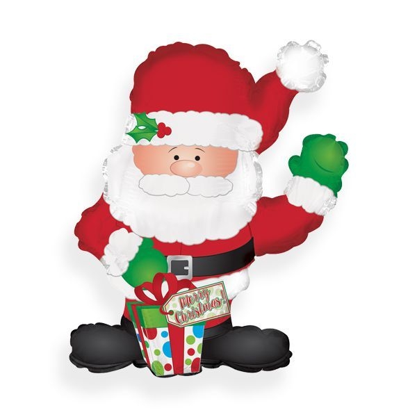 Waving Santa Foil Balloon