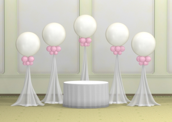 [1] 36inch Tulle Collar Wedding Balloon