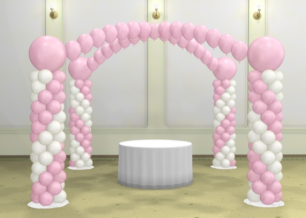 Wedding Cake Table Column Arch Set INDOOR