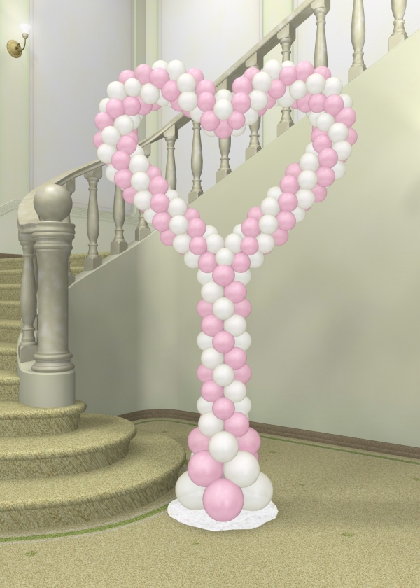 8FT Wedding Column Heart INDOOR
