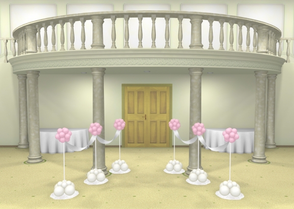 [6] Wedding Column Clusters Walkway 
