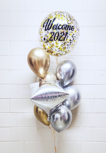 Welcome 2023 Chrome Balloon Bouquet