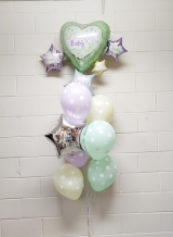 Welcome Baby Polka Dots with Star Balloon Bouquet