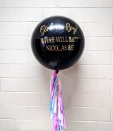 What Will Baby Be? Gender Reveal Custom Print Tassel Balloon