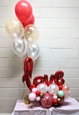 Valentines Day Love Script Balloon Stand Up Structure Set