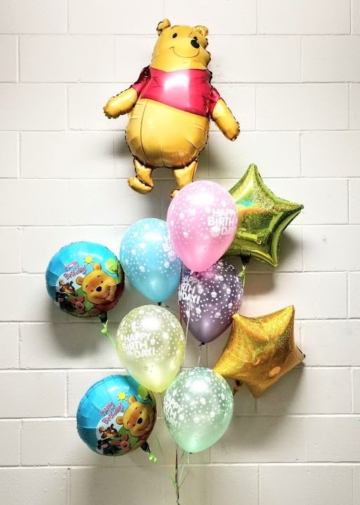 Winnie Pooh Happy Birthday Balloon Bouquet