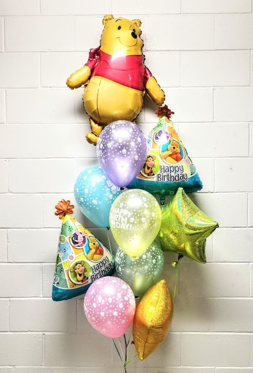 Winnie Pooh Happy Birthday Party Hat Balloon Bouquet
