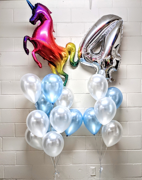 Winter Wonderland Unicorn Birthday Bouquet Set