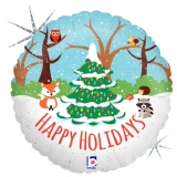Woodland Holidays Holographic Balloon