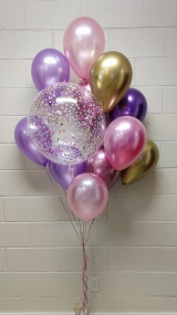 Wowza!  Balloon Bouquet in Pink and Purple