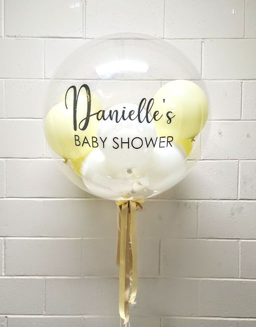 Yellow Gumball Bubble & Bow Balloon