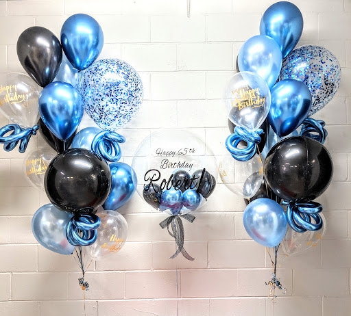 Yes It's Elegant Blue & Black Balloon Set